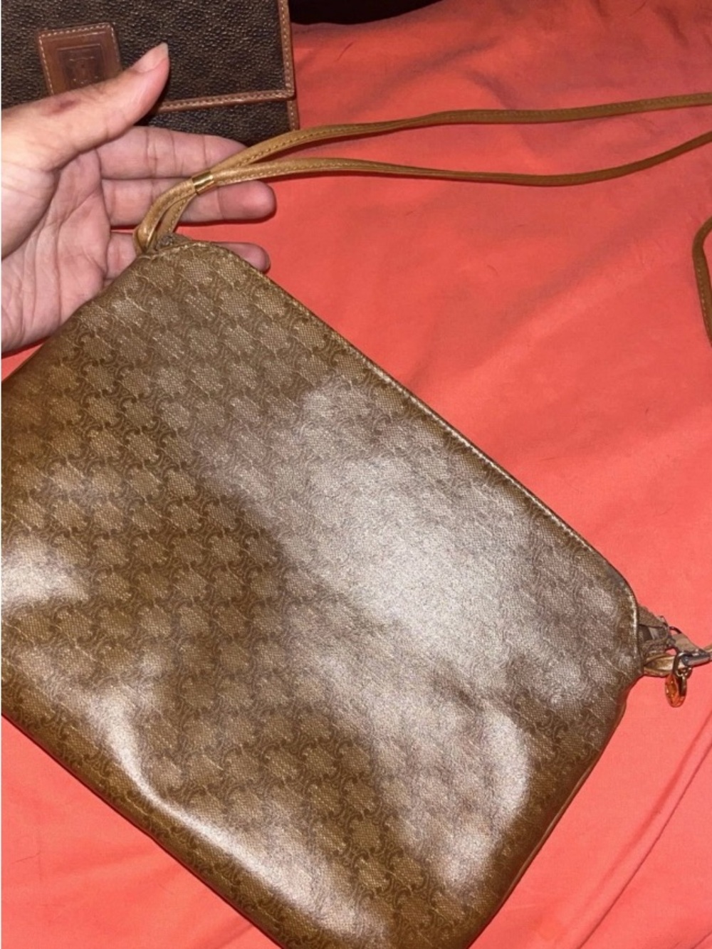 Vintage Celine Brown Monogram Crossbody Bag - Picture 3 of 12